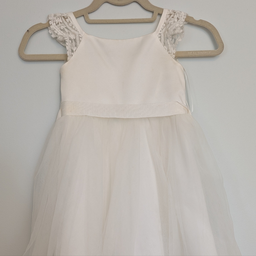 David's Bridal Ivory Kids Dress
